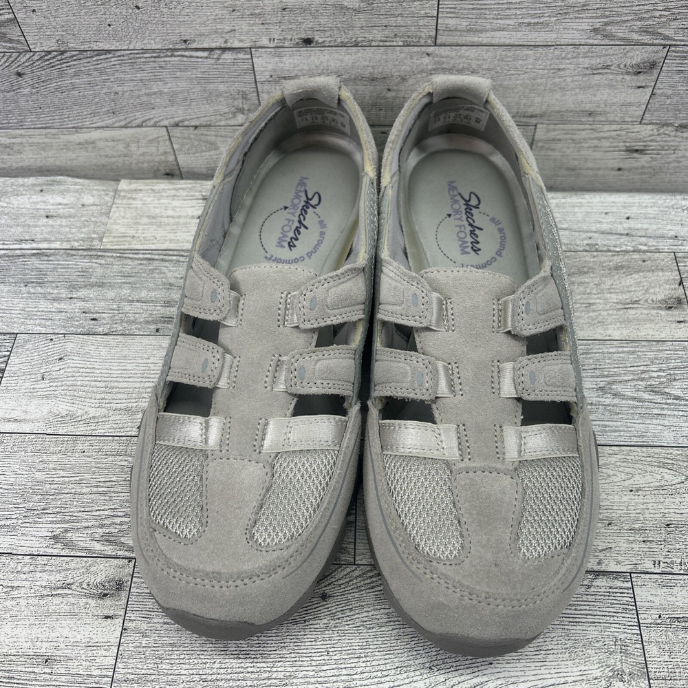 Skechers Womens Endeavor Venturer Gray Fashion Sneaker Slip On Comfort Shoes 7.5